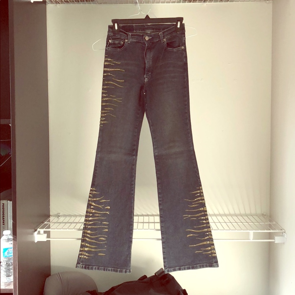 Dalton Company Dark Wash Glitter Accent Jeans